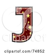 Poster, Art Print Of Starry Symbol Capital Letter J