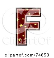 Poster, Art Print Of Starry Symbol Capital Letter F