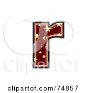 Poster, Art Print Of Starry Symbol Lowercase Letter R