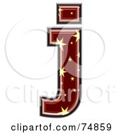 Poster, Art Print Of Starry Symbol Lowercase Letter J