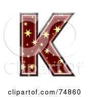 Poster, Art Print Of Starry Symbol Capital Letter K