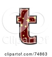 Royalty Free RF Clipart Illustration Of A Starry Symbol Lowercase Letter T