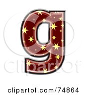 Poster, Art Print Of Starry Symbol Lowercase Letter G