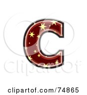 Poster, Art Print Of Starry Symbol Lowercase Letter C
