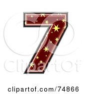 Royalty Free RF Clipart Illustration Of A Starry Symbol Number 7