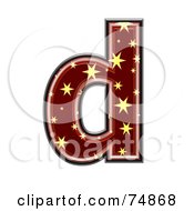 Poster, Art Print Of Starry Symbol Lowercase Letter D