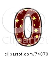 Royalty Free RF Clipart Illustration Of A Starry Symbol Number 0