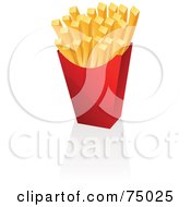 Poster, Art Print Of Red Container Of Fast Food Fries