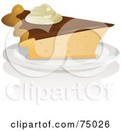 Poster, Art Print Of Slice Of Pie With Chocolate And Whipped Cream