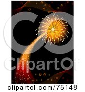 Poster, Art Print Of Shooting And Exploding Firework On Black