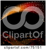 Royalty Free RF Clipart Illustration Of A Festive Sparkle Wave On A Black Background by elaineitalia