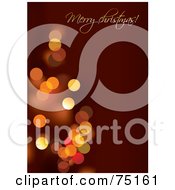 Poster, Art Print Of Red Merry Christmas Greeting Background With Sparkling Lights