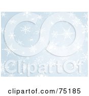 Royalty Free RF Clipart Illustration Of A Pastel Blue Snowflake Background