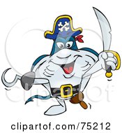 Poster, Art Print Of Stingray Pirate With A Peg Leg