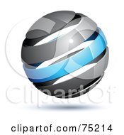 Poster, Art Print Of Pre-Made Business Logo Of A Gray And Blue Globe