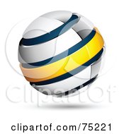 Poster, Art Print Of Pre-Made Business Logo Of A White Blue And Yellow Globe