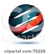 Poster, Art Print Of Pre-Made Business Logo Of A Navy Blue And Red Globe