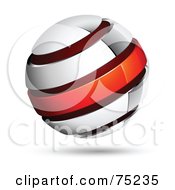Poster, Art Print Of Pre-Made Business Logo Of A White Blue And Red Globe