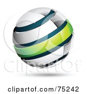 Poster, Art Print Of Pre-Made Business Logo Of A White Blue And Green Globe