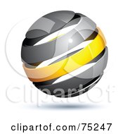 Poster, Art Print Of Pre-Made Business Logo Of A Gray And Yellow Globe