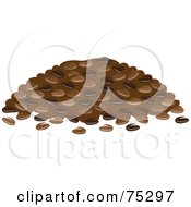 Pile Of Roasted Coffee Beans