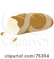 Poster, Art Print Of Crumbs By A Loaf Of French Bread