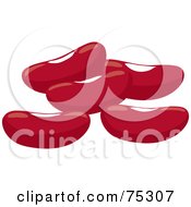 Royalty Free RF Clipart Illustration Of Red Kidney Beans