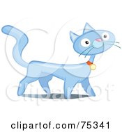 Poster, Art Print Of Prancing Blue Cat