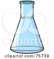 Royalty Free RF Clipart Illustration Of A Blue Glass Science Beaker