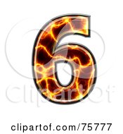 Royalty Free RF Clipart Illustration Of A Magma Symbol Number 6 by chrisroll