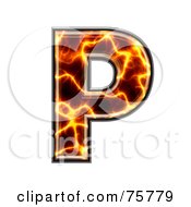 Royalty Free RF Clipart Illustration Of A Magma Symbol Capital Letter P