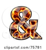 Royalty Free RF Clipart Illustration Of A Magma Symbol Ampersand by chrisroll