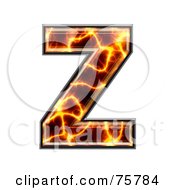 Royalty Free RF Clipart Illustration Of A Magma Symbol Capital Letter Z by chrisroll