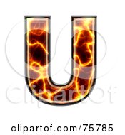 Royalty Free RF Clipart Illustration Of A Magma Symbol Capital Letter U by chrisroll