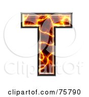 Royalty Free RF Clipart Illustration Of A Magma Symbol Capital Letter T by chrisroll