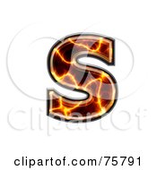 Royalty Free RF Clipart Illustration Of A Magma Symbol Lowercase Letter S by chrisroll