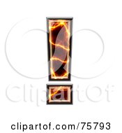 Royalty Free RF Clipart Illustration Of A Magma Symbol Exclamation Point by chrisroll