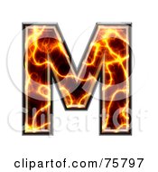 Royalty Free RF Clipart Illustration Of A Magma Symbol Capital Letter M by chrisroll