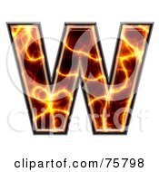 Royalty Free RF Clipart Illustration Of A Magma Symbol Capital Letter W by chrisroll