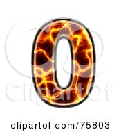 Royalty Free RF Clipart Illustration Of A Magma Symbol Number 0