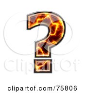 Royalty Free RF Clipart Illustration Of A Magma Symbol Question Mark by chrisroll