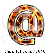 Royalty Free RF Clipart Illustration Of A Magma Symbol Arobase by chrisroll