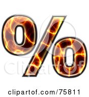 Royalty Free RF Clipart Illustration Of A Magma Symbol Percent by chrisroll