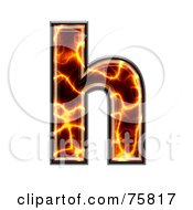 Royalty Free RF Clipart Illustration Of A Magma Symbol Lowercase Letter H
