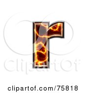 Royalty Free RF Clipart Illustration Of A Magma Symbol Lowercase Letter R