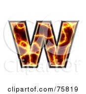 Royalty Free RF Clipart Illustration Of A Magma Symbol Lowercase Letter W