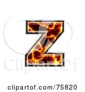 Royalty Free RF Clipart Illustration Of A Magma Symbol Lowercase Letter Z
