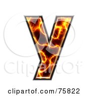 Royalty Free RF Clipart Illustration Of A Magma Symbol Lowercase Letter Y
