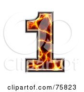 Royalty Free RF Clipart Illustration Of A Magma Symbol Number 1