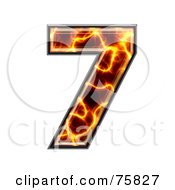 Royalty Free RF Clipart Illustration Of A Magma Symbol Number 7